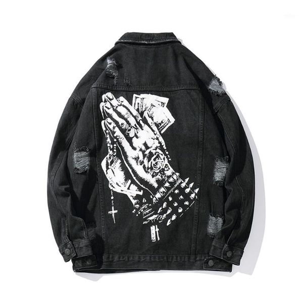 harajuku hand print hole chaqueta hombre streetwear jeans jacket men lapel solid hip hop windbreaker denim bomber jacket loose1, Black;brown
harajuku hand print hole chaqueta hombre streetwear jeans jacket men lapel solid hip hop windbreaker denim bomber jacket loose1, Black;brown