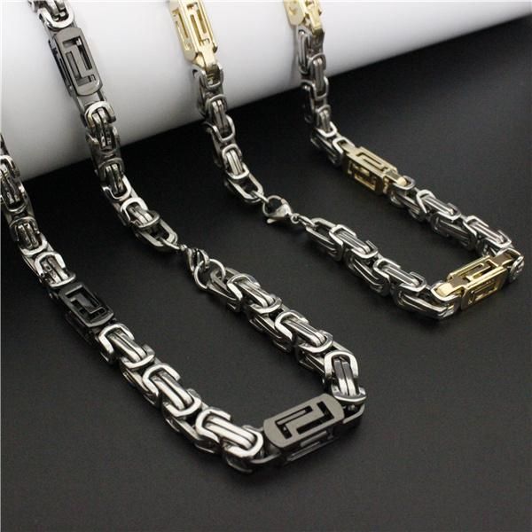 pendant necklaces 6mm/8mm fashion link chain gold black biker necklace 316l stainless steel 2 color, Silver
pendant necklaces 6mm/8mm fashion link chain gold black biker necklace 316l stainless steel 2 color, Silver