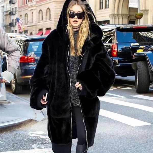 women's fur & faux 2021 ladies winter warm long coat sleeve hooded women thick teddy bear jacket casual loose oversized clothing, Black
women's fur & faux 2021 ladies winter warm long coat sleeve hooded women thick teddy bear jacket casual loose oversized clothing, Black