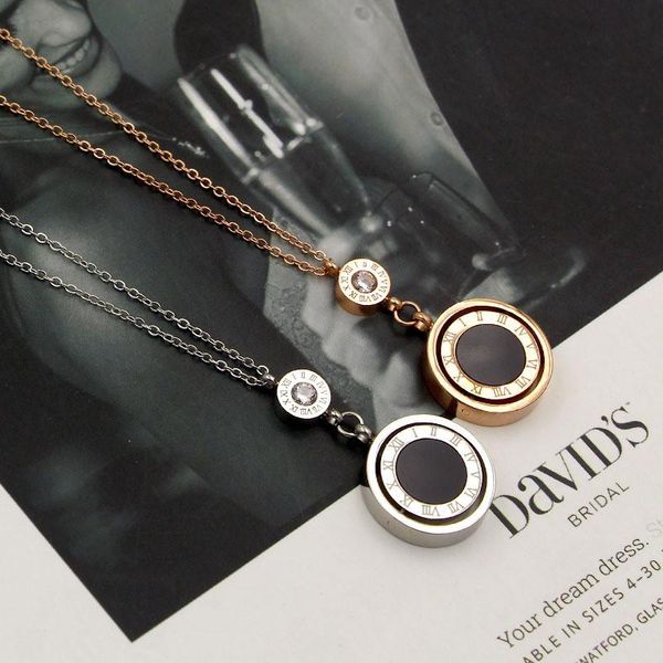 lady jewelry двойной круг римская цифра ожерелье для женщин turnable черный белый shell подвесной ожерелье ювелирных изделий партии k0030-1, Silver
lady jewelry двойной круг римская цифра ожерелье для женщин turnable черный белый shell подвесной ожерелье ювелирных изделий партии k0030-1, Silver