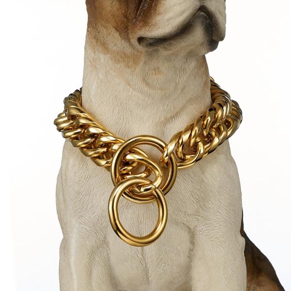 cool dog gold chain collar 19mm wide double curb cuban rombo link 316l stainless steel wholesale pet jewelry, Silver
cool dog gold chain collar 19mm wide double curb cuban rombo link 316l stainless steel wholesale pet jewelry, Silver