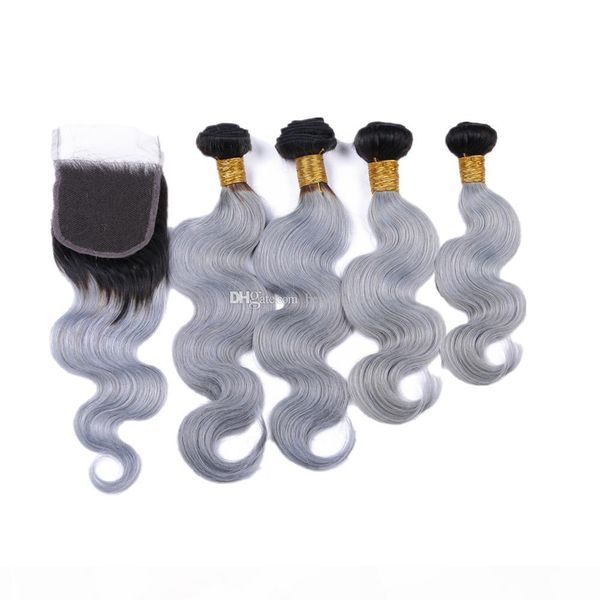 body wave hair extensions with ombre colored 1b grey closure 4x4 silver grey color body wavy hair 3bundles with lace closure, Black;brown
body wave hair extensions with ombre colored 1b grey closure 4x4 silver grey color body wavy hair 3bundles with lace closure, Black;brown