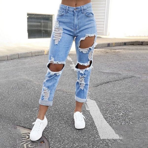 disdistressed jeans hole vintage ripped jeans for women full pant with holes high waist lady hip female fashion streetwear, Blue
disdistressed jeans hole vintage ripped jeans for women full pant with holes high waist lady hip female fashion streetwear, Blue