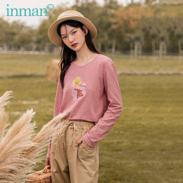 inman autumn new arrival pattern printing art long loose round neck long sleeve cotton comfortable t-shirt 201125, White
inman autumn new arrival pattern printing art long loose round neck long sleeve cotton comfortable t-shirt 201125, White