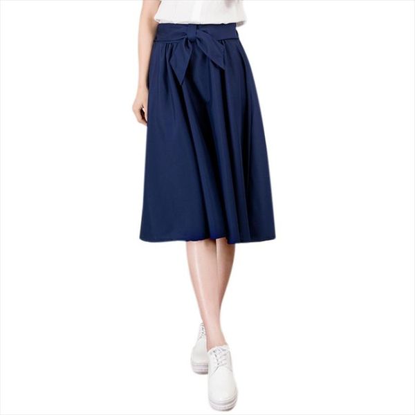 elegant women skirt high waist pleated knee length skirt vintage a line big bow skirts, Black
elegant women skirt high waist pleated knee length skirt vintage a line big bow skirts, Black