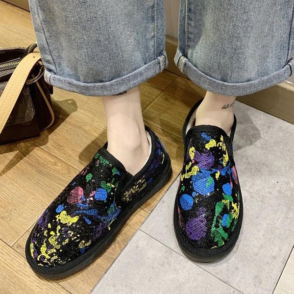rimocy fashion mix color sequins warm women ankle boots slip on platform winter short plush shoes woman flat snow boots ladies #0p4k, Black
rimocy fashion mix color sequins warm women ankle boots slip on platform winter short plush shoes woman flat snow boots ladies #0p4k, Black