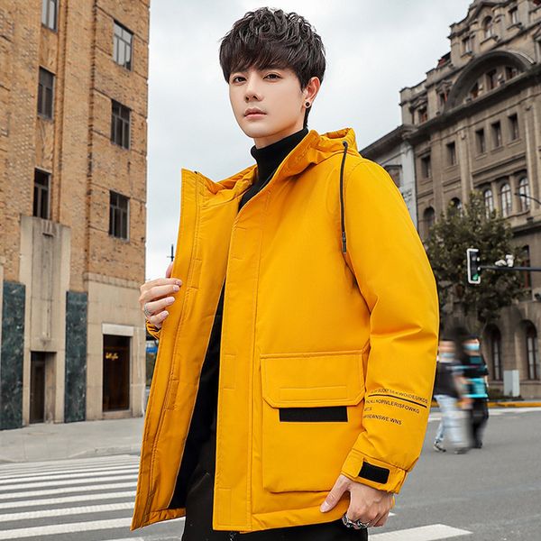 hooded men's medium long white down trend tooling winter thickened warm jacket brilliance premium, Black;brown
hooded men's medium long white down trend tooling winter thickened warm jacket brilliance premium, Black;brown