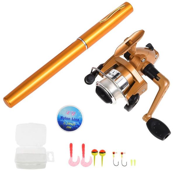 pen fishing rod and reel combo set mini pocket fishing rod spinning reel line soft lures baits jig hooks
pen fishing rod and reel combo set mini pocket fishing rod spinning reel line soft lures baits jig hooks
