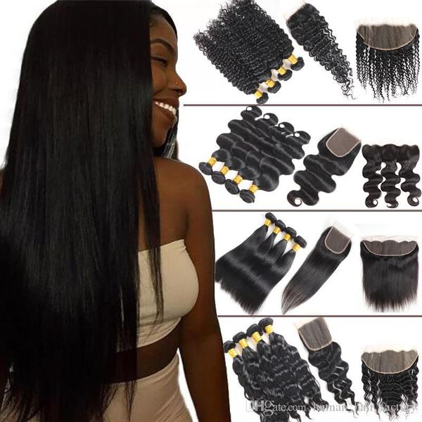 8a straight brazilian human hair 4 bundles with closure body deep water wave virgin hair bundles with lace frontal kinky curly extensions, Black;brown
8a straight brazilian human hair 4 bundles with closure body deep water wave virgin hair bundles with lace frontal kinky curly extensions, Black;brown