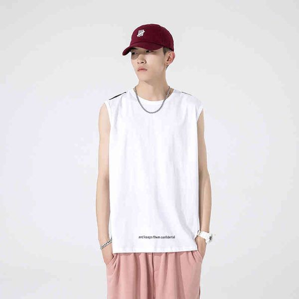 men's t shirt waistcoat 2021 summer sleeveless student pure cotton sports fast drying couple fashion brand, White;black
men's t shirt waistcoat 2021 summer sleeveless student pure cotton sports fast drying couple fashion brand, White;black