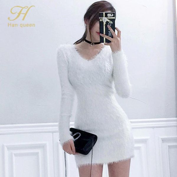 casual dresses h han queen vintage elasticity autumn women's v-neck knitted pencil dress elegant korean simple bodycon office vestidos, Black;gray
casual dresses h han queen vintage elasticity autumn women's v-neck knitted pencil dress elegant korean simple bodycon office vestidos, Black;gray