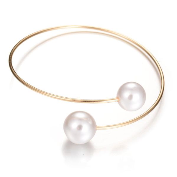 korean fashion simple double pearl open bracelet european and american foreign trade alloy bracelet, Black
korean fashion simple double pearl open bracelet european and american foreign trade alloy bracelet, Black