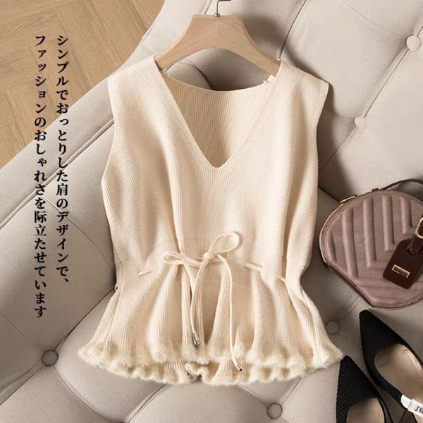hlbcbg autumn and winter korean style v-neck knitted pullovers knitwear solid color sleeveless vest sweaters womens 5a0g, Black;white
hlbcbg autumn and winter korean style v-neck knitted pullovers knitwear solid color sleeveless vest sweaters womens 5a0g, Black;white