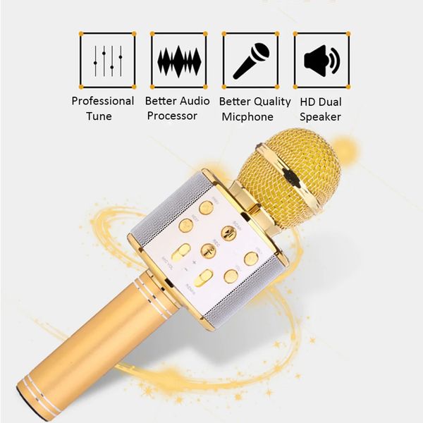 wireless karaoke microphone bluetooth handheld portable speaker home ktv player with dancing led lights record function for kids
wireless karaoke microphone bluetooth handheld portable speaker home ktv player with dancing led lights record function for kids