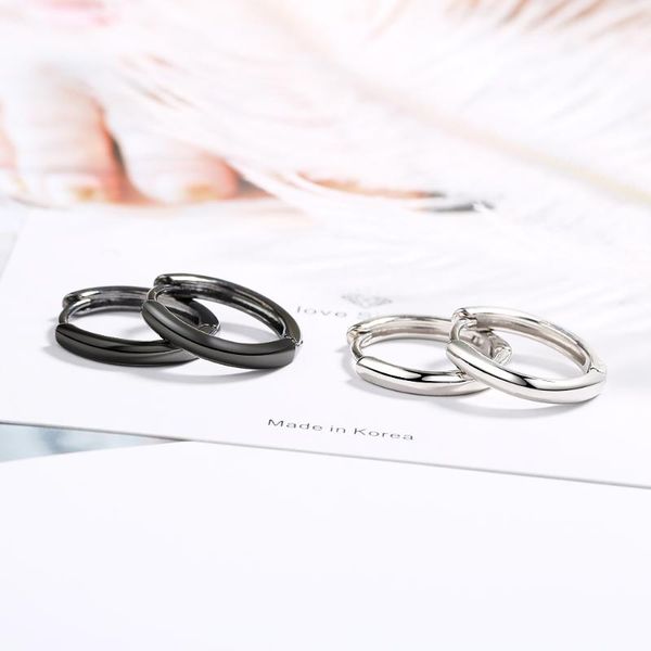 hoop & huggie simple black round 925 sterling silver earrings for women fashion jewelry aros de moda 2021 mujer oreja aretes, Golden;silver
hoop & huggie simple black round 925 sterling silver earrings for women fashion jewelry aros de moda 2021 mujer oreja aretes, Golden;silver