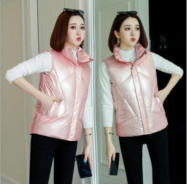 wholesale fashion new style women's autumn and winter new style shiny short student down cotton vest jacket, Black;white
wholesale fashion new style women's autumn and winter new style shiny short student down cotton vest jacket, Black;white