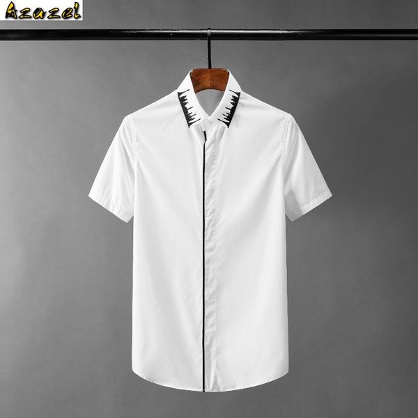 azazel summer mens shirts embroidered collar short sleeve mens dress shirts fashion slim fit white male, White;black
azazel summer mens shirts embroidered collar short sleeve mens dress shirts fashion slim fit white male, White;black