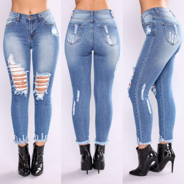 women's jeans drop ripped hole fashion for women high waist skinny pencil blue denim pants washed big hip fashion1
women's jeans drop ripped hole fashion for women high waist skinny pencil blue denim pants washed big hip fashion1