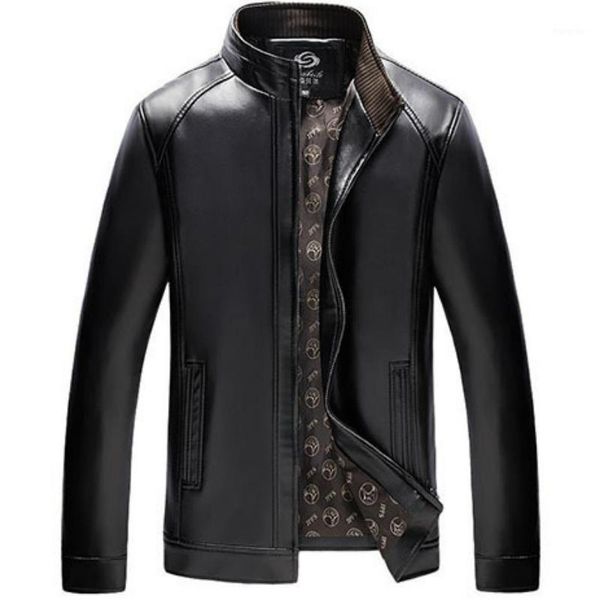 middle-aged men's autumn and winter wear loose leather jacket stand collar wild pu leather jacket middle-aged business1, Black
middle-aged men's autumn and winter wear loose leather jacket stand collar wild pu leather jacket middle-aged business1, Black
