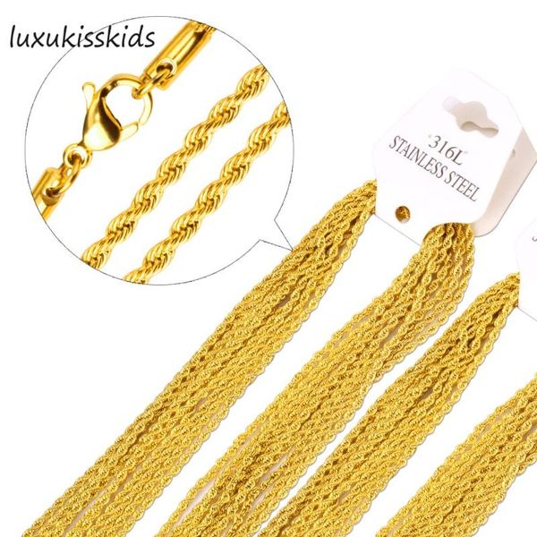 chains luxukisskids gold plating 316l stainless steel necklace chain for men and women gold/silver rope necklaces high quality
chains luxukisskids gold plating 316l stainless steel necklace chain for men and women gold/silver rope necklaces high quality
