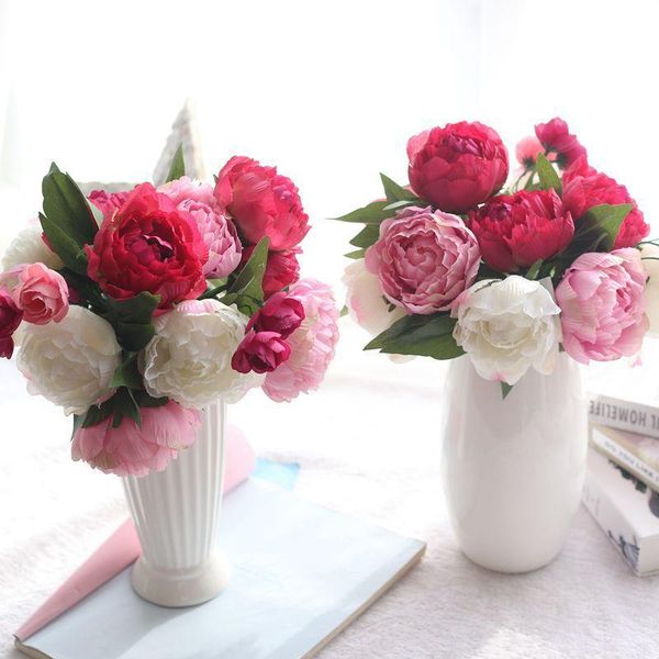 9 heads/set artificial flowers silk european fall vivid peony fake leaf wedding bouquet home party decoration
9 heads/set artificial flowers silk european fall vivid peony fake leaf wedding bouquet home party decoration