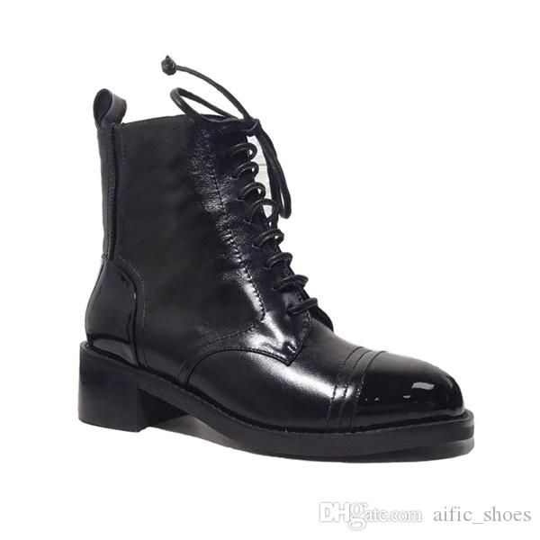 luxury women ankle boots lace-ups patent calfskin boot designer shoes black cowboy martin ankle booties real leather with box us10 
luxury women ankle boots lace-ups patent calfskin boot designer shoes black cowboy martin ankle booties real leather with box us10