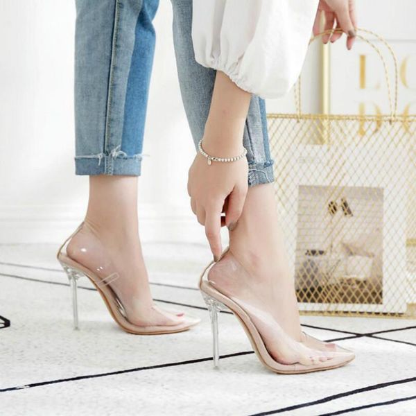 dropshipping size35-42 clear pvc transparent pumps sandals perspex heel stilettos high heels point toes womens party nightclub1, Black
dropshipping size35-42 clear pvc transparent pumps sandals perspex heel stilettos high heels point toes womens party nightclub1, Black