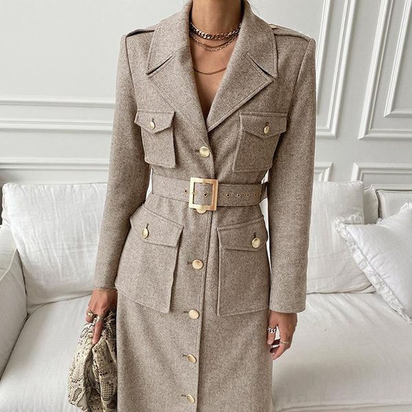 zcsmll korea chic vintage windbreaker suit collar metal button belt multi-pocket design long woolen coat women 1107, Black
zcsmll korea chic vintage windbreaker suit collar metal button belt multi-pocket design long woolen coat women 1107, Black
