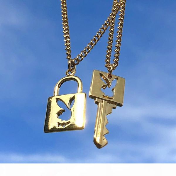 ins playboy bunny lock necklace key stainless gold for women couple necklaces harajuku gothic lovers couple rabbit collares mujer, Silver
ins playboy bunny lock necklace key stainless gold for women couple necklaces harajuku gothic lovers couple rabbit collares mujer, Silver