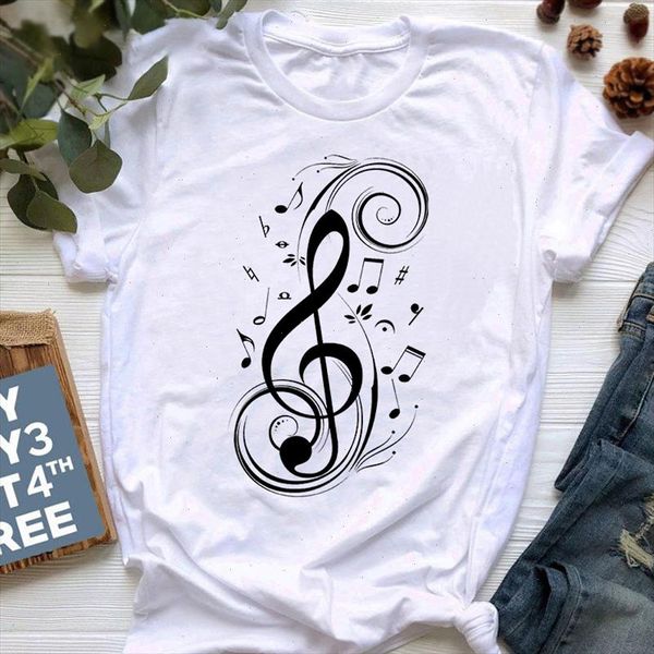 fashion creative music notes printing graphic tshirt women summer plus size t shirt summer short sleeved female tshirt, White
fashion creative music notes printing graphic tshirt women summer plus size t shirt summer short sleeved female tshirt, White