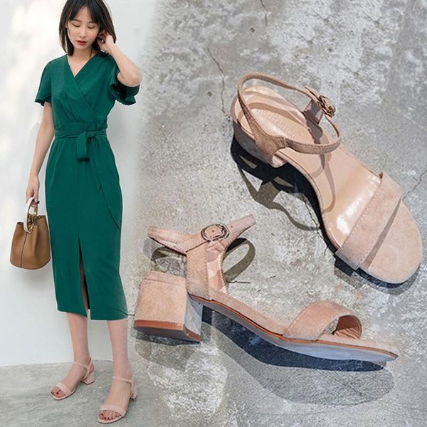 women sandals large size brown cashmere women sandals open toe women's summer shoes buckle belt high heels, Black
women sandals large size brown cashmere women sandals open toe women's summer shoes buckle belt high heels, Black
