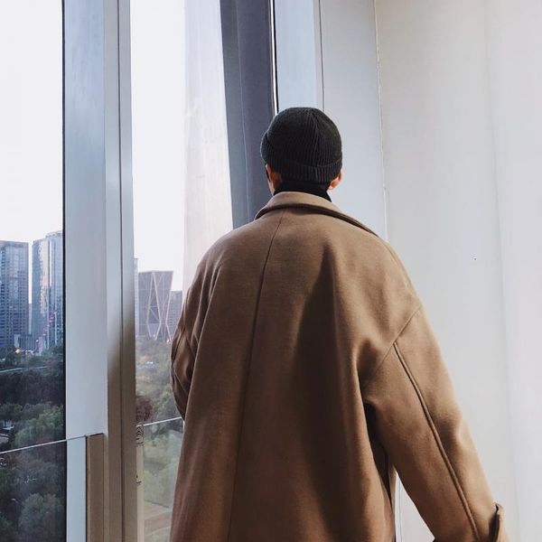autumn korean version loose medium length windbreaker men's youth thiened woolen coat, Tan;black
autumn korean version loose medium length windbreaker men's youth thiened woolen coat, Tan;black