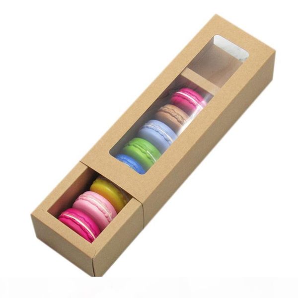 macaron transparent window box kraft paper drawer box baking biscuit moon cake packaging
macaron transparent window box kraft paper drawer box baking biscuit moon cake packaging