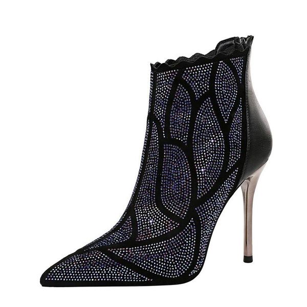 boots women ankle length flock fashion pointed toe thin heels shoes winter rhinestone design ladies, Black
boots women ankle length flock fashion pointed toe thin heels shoes winter rhinestone design ladies, Black