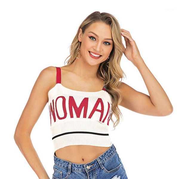 women short sleeveless crop summer knitting print tank new letter patchwork female fashion vest clothing1, White 
women short sleeveless crop summer knitting print tank new letter patchwork female fashion vest clothing1, White