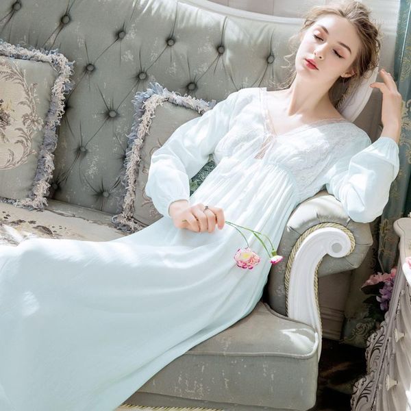 long-sleeved nightdress female cotton summer long skirt lace sweet lady pajamas princess loose home clothes long pajamas1, Black;red
long-sleeved nightdress female cotton summer long skirt lace sweet lady pajamas princess loose home clothes long pajamas1, Black;red