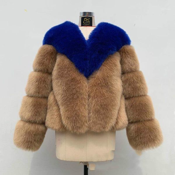 2019 autumn winter color matching short faux fur coat women elegant thick warm outerwear fake fur jacket chaquetas mujer1, Black
2019 autumn winter color matching short faux fur coat women elegant thick warm outerwear fake fur jacket chaquetas mujer1, Black
