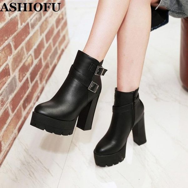ashiofu handmade new ladies thick heels boots party prom ankle booties winter evening club fashion short boots shoes, Black
ashiofu handmade new ladies thick heels boots party prom ankle booties winter evening club fashion short boots shoes, Black