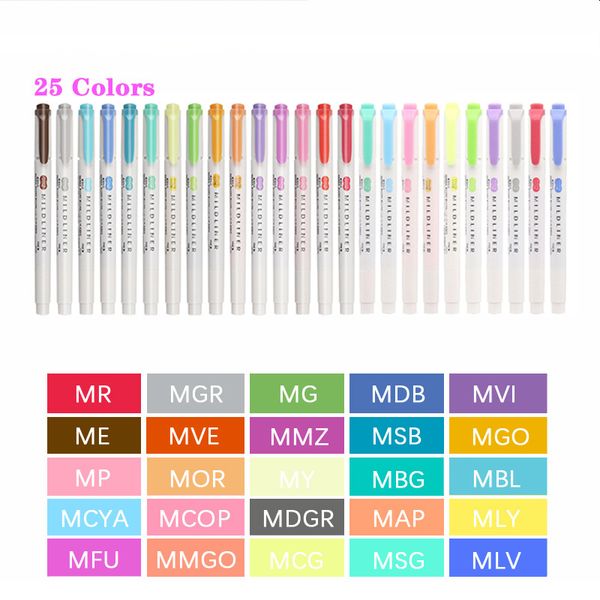5/25pcs original zebra mildliner double headed highlighter set japanese stationery marker pen colored painting pen school office
5/25pcs original zebra mildliner double headed highlighter set japanese stationery marker pen colored painting pen school office