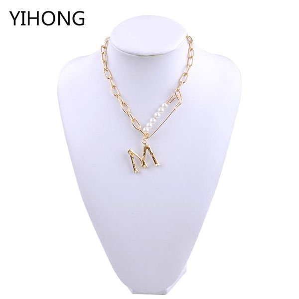 pendant necklaces decor m/c drop letter long chain necklace pin with faux pearl choker for fashion women jewelry, Silver
pendant necklaces decor m/c drop letter long chain necklace pin with faux pearl choker for fashion women jewelry, Silver