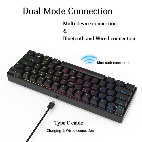 dual mode wireless gaming mechanical keyboard bluetooth for mobile tablet 61single rgb backlit keys rechargeable gamer keyboard
dual mode wireless gaming mechanical keyboard bluetooth for mobile tablet 61single rgb backlit keys rechargeable gamer keyboard