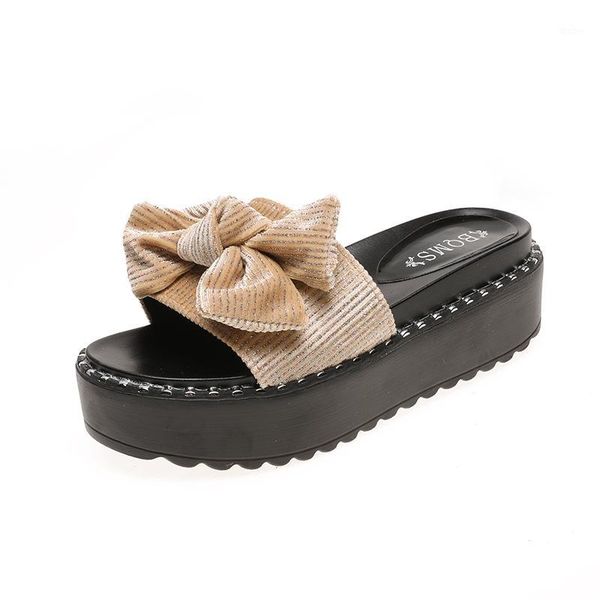 kjstyrka 2020 summer women's platform sandals slippers with bow slides outside high heels beach female slippers1, Black
kjstyrka 2020 summer women's platform sandals slippers with bow slides outside high heels beach female slippers1, Black