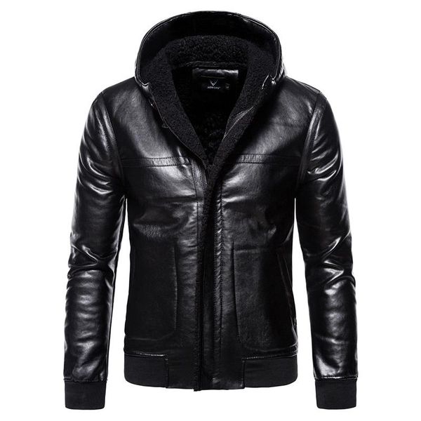 men's fur & faux british style mens leather jacket winter fleece hooded motorcycle men pu coats jaqueta de couro masculina, Black
men's fur & faux british style mens leather jacket winter fleece hooded motorcycle men pu coats jaqueta de couro masculina, Black