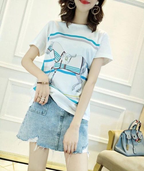 women's t-shirt bh03404 fashion women & tees 2021 runway luxury european design party style t-shirts women's clothing1, White
women's t-shirt bh03404 fashion women & tees 2021 runway luxury european design party style t-shirts women's clothing1, White