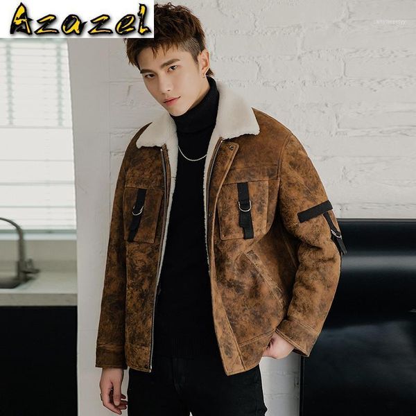 men's leather & faux azazel sheep shearling jacket man winter genuine men real fur coat natural wool lining 2021 19103-1 kj33131, Black
men's leather & faux azazel sheep shearling jacket man winter genuine men real fur coat natural wool lining 2021 19103-1 kj33131, Black