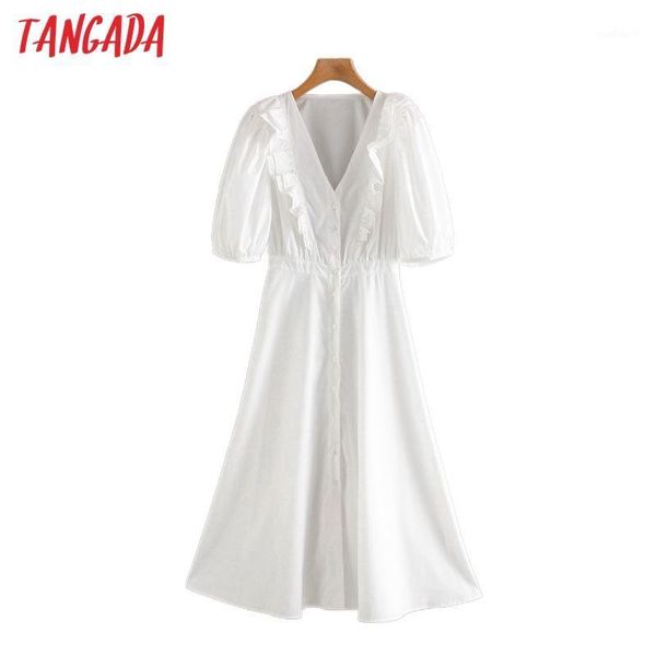 tangada fashion women solid white ruffles dress short sleeve tunic ladies work midi dress vestidos xn5161, Black;gray
tangada fashion women solid white ruffles dress short sleeve tunic ladies work midi dress vestidos xn5161, Black;gray