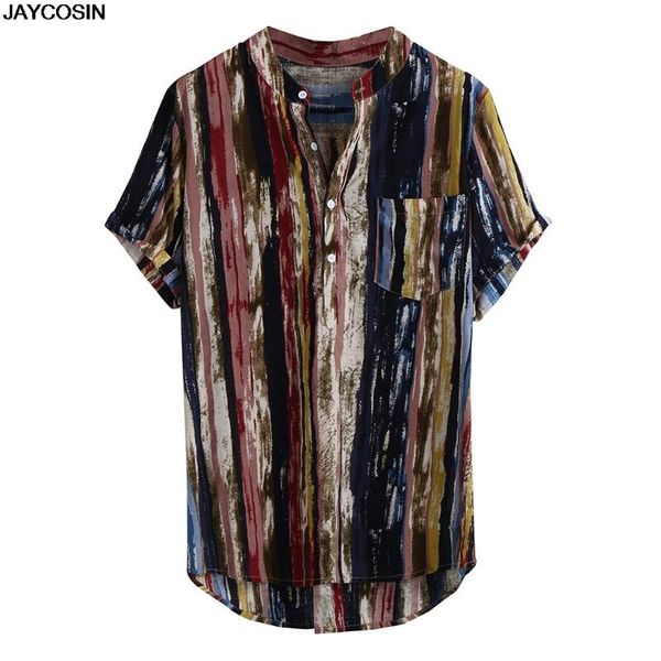 men's casual shirts klv mens summer stand collar strip print short sleeve cotton beachwear for gift 2021 1219, White;black
men's casual shirts klv mens summer stand collar strip print short sleeve cotton beachwear for gift 2021 1219, White;black