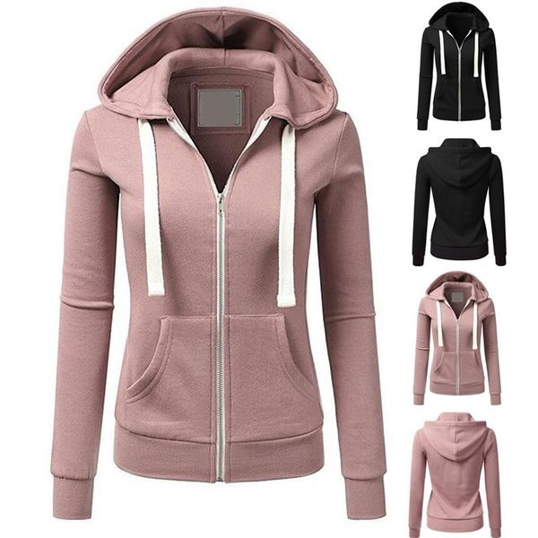 new women autumn hoodies long sleeve patchwork sweatshirt solid color hooded zipper casual sport coat 201102, Black
new women autumn hoodies long sleeve patchwork sweatshirt solid color hooded zipper casual sport coat 201102, Black