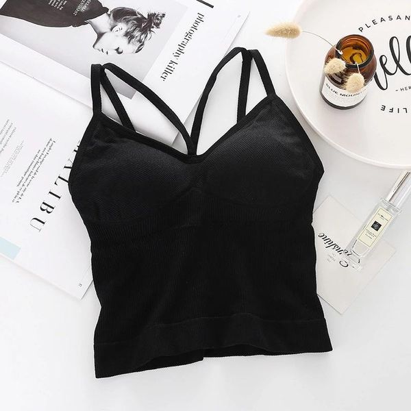 women sports bra solid padded fitness yoga running cropped women sportswear gym solid tank athletic push up bras, White;black
women sports bra solid padded fitness yoga running cropped women sportswear gym solid tank athletic push up bras, White;black