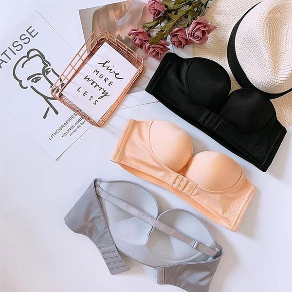 invisible bras for women strapless bra seamless bralette push up lingerie backless brassiere underwear for wedding dress #f1, Red;black
invisible bras for women strapless bra seamless bralette push up lingerie backless brassiere underwear for wedding dress #f1, Red;black